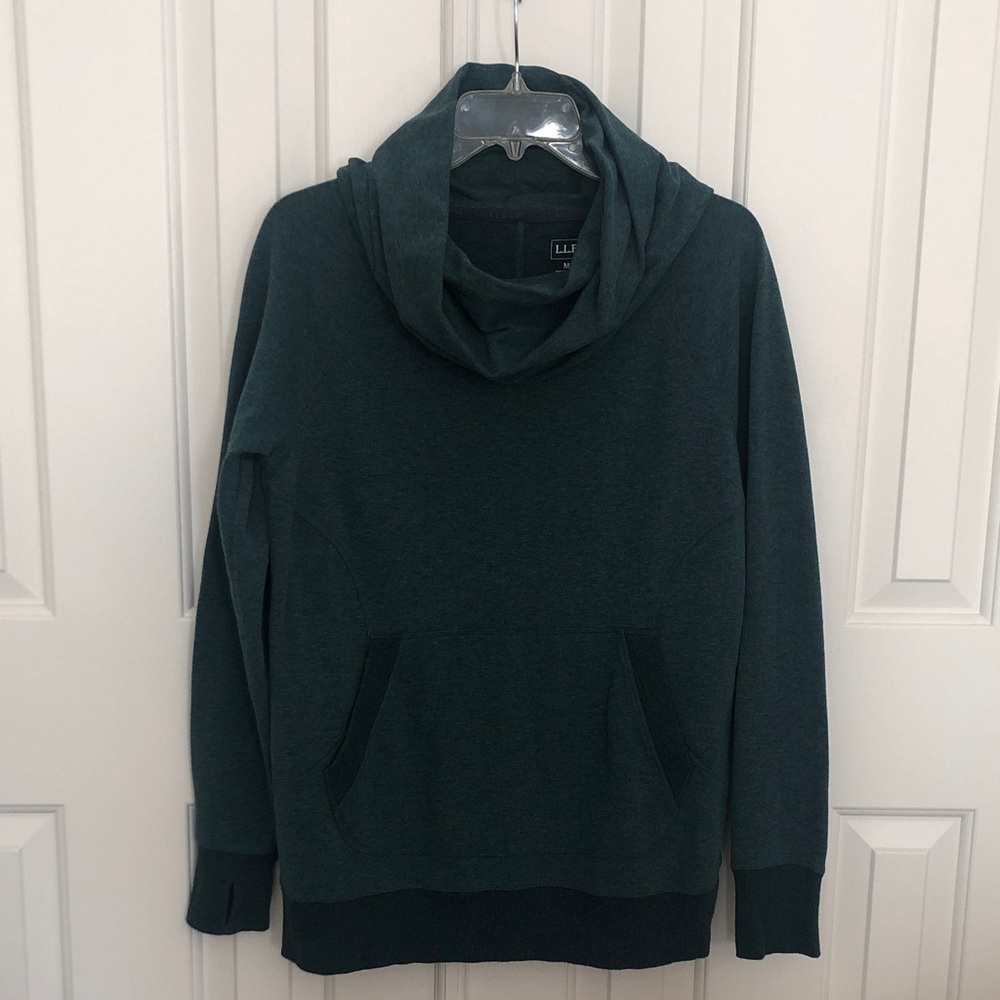 Teal L.L. Bean Cowl Neck Sweater